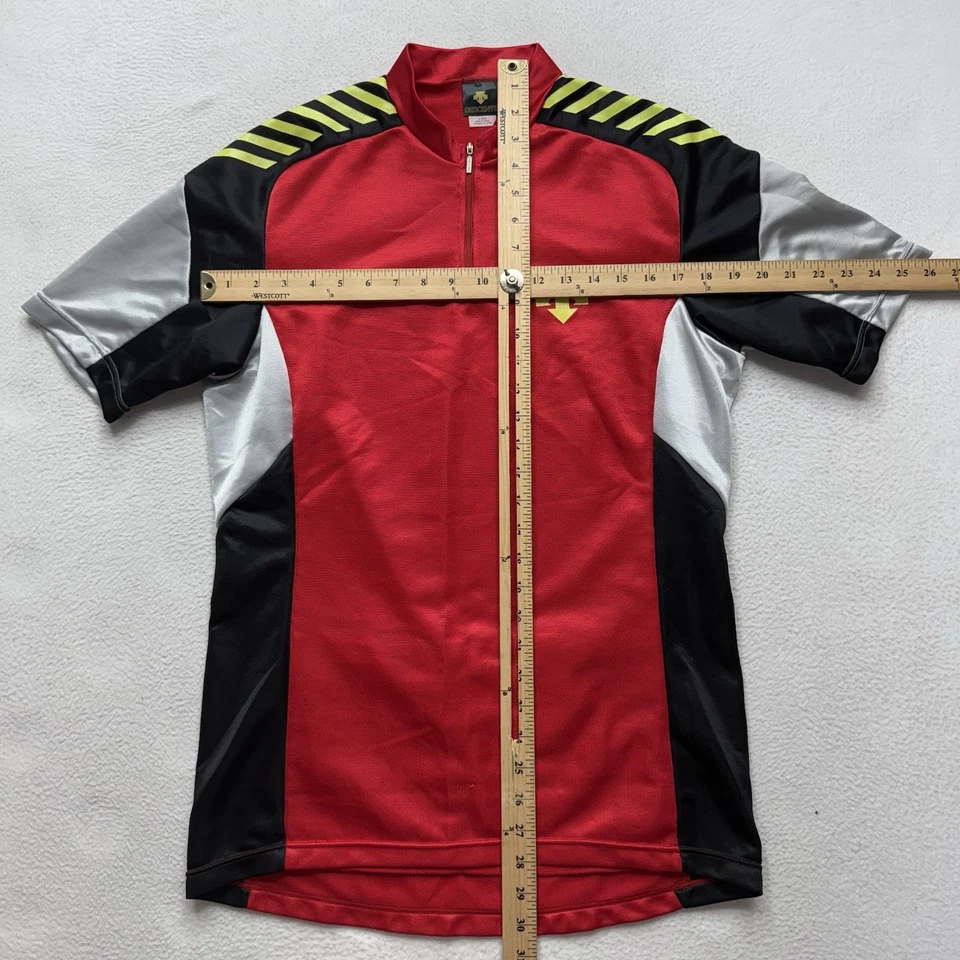 Camiseta deportiva de ciclismo de carretera vintage de los 90 para hombre con logotipo grande Descente roja Japón Foto 4 de 4