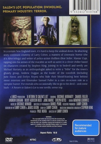 A Return to Salem's Lot (DVD) Rick Reed Samuel Fuller Michael Moriarty - Picture 2 of 2