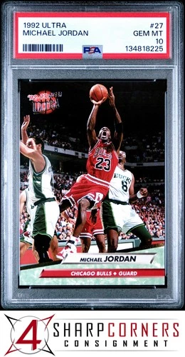 1992 ULTRA #27 MICHAEL JORDAN BULLS HOF PSA 10