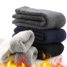 Men Wool Crew Thermal Heavy Warm Duty Casual Classic Sport Boot Work Socks 5Pack