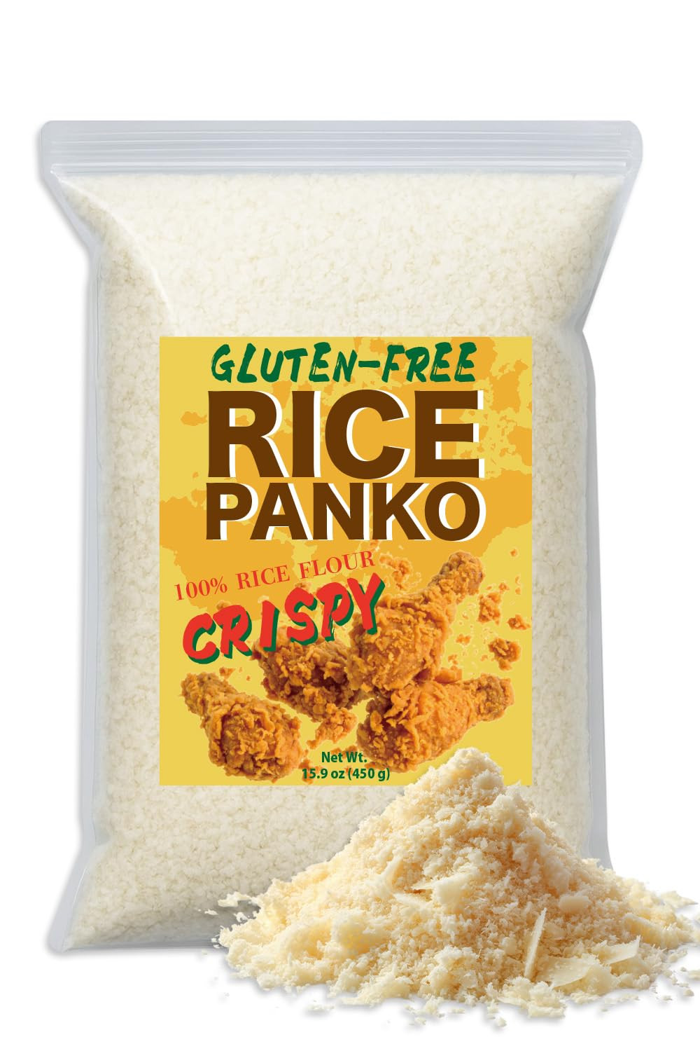 Gluten-Free & Wheat-Free Rice Flour Panko – Made from Japanese Rice, Single Ingr