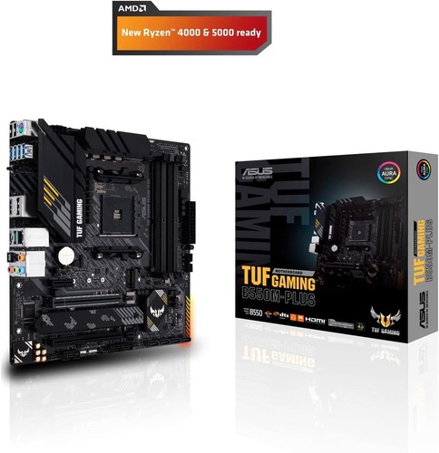 ASUS TUF Gaming B550M-PLUS, AMD B550 (Ryzen AM4) Micro ATX Motherboard (PCIe 4.0 - Imagen 2 de 10