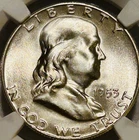 1953 S Franklin Silver Half Dollar NGC MS66 Better Date/Silky Smooth
