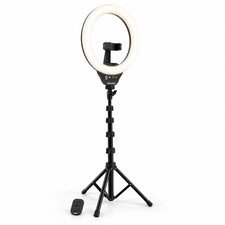 UBeesize 12" Selfie Ring Light 62" Tripod Stand LED Video Lighting with Remote