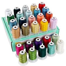 New brothread 30 Colors Polyester Embroidery Machine Thread Kit 500M (550Y) Each
