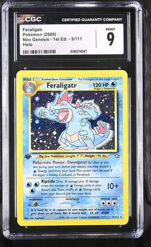 Feraligatr (1st Edition) graded CGC 9 for sale on eBay