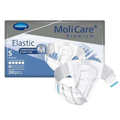 MoliCare  Premium Elastic 6 Drop Absorbency Incontinence Briefs, Small