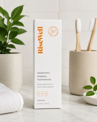 RiseWell PRO Sensitivity Mineral Toothpaste Wild Mint 3.4 oz Nano Hydroxyapatite
