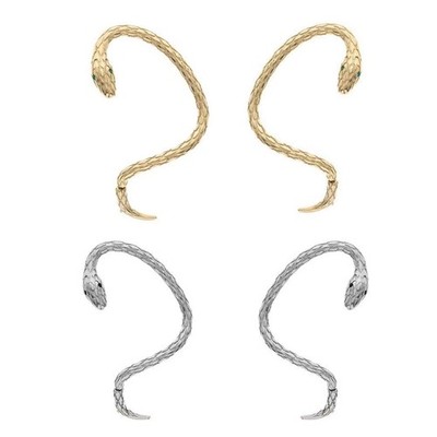 European American Snake-shaped Winding Earrings Cold Wind Personality Earrings