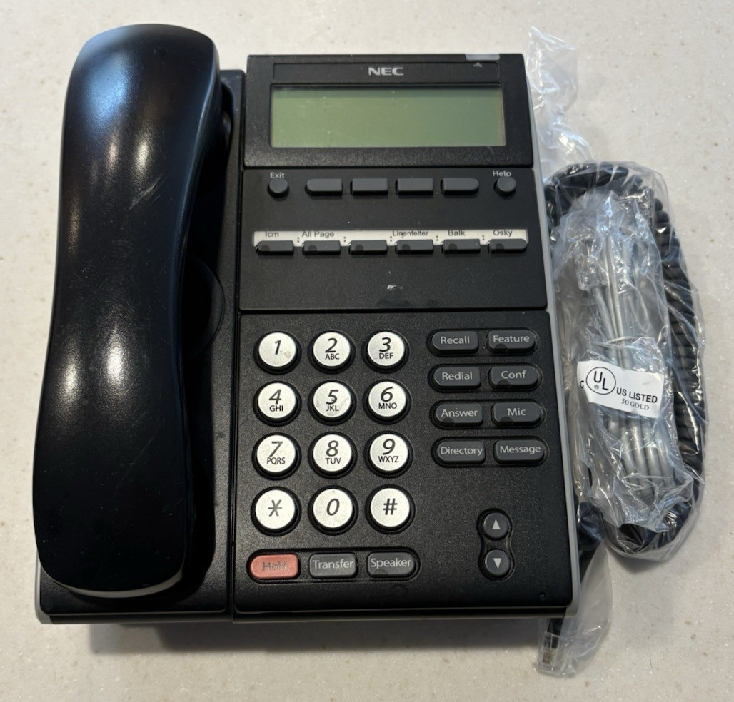 NEC DTL-6DE-1(BK)TEL DLE(6D)Z-(BK) 680001 DT300 Series Phone *1 Year Warranty*