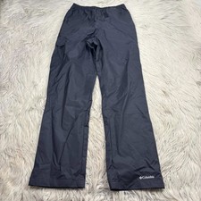 Columbia Youth L 14 / 16 Black Waterpoof Rain Pants Cargo Pocket