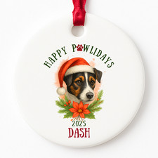 Personalized Jack Russell Christmas Ornament  Custom Ornament for Dog Lovers