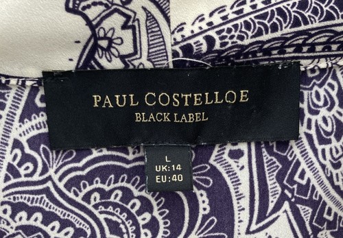 Paul Costelloe Black Label Sleeveless Cowl Neck Top Size L - Picture 3 of 5