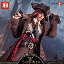 1/6 Scale Pirate Female Captain Sophia Action Figure Soldier Full Set Model