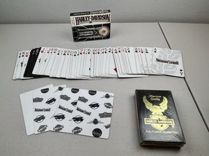 Lot of 2 Vintage Harley-Davidson Playing Cards Complete 243-R & Cigarettes READ