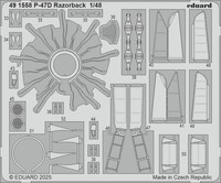 MW22 Eduard 491558 P-47D Razorback 1/48 Pe Set For Miniart