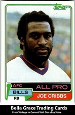 1981 Topps Joe Cribbs #360 Buffalo Bills Rookie NFL Football