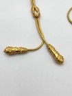 Vintage Artistic Greek Finial Hercules Knot Tassel Gold Plate Necklace — photo 3