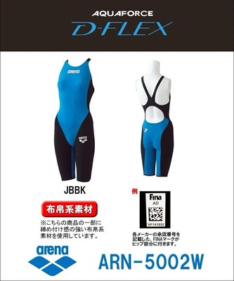 Aquaforce D-Flex Arena Women s Open Back Kneeskin Blue and Black Size S(7)