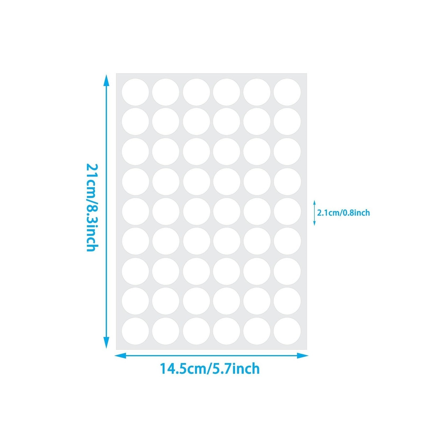 2 Sheets 108 Pcs Screw Hole Cover Stickers, 21 mm/0.8 Inch Self-Adhesive Whit...