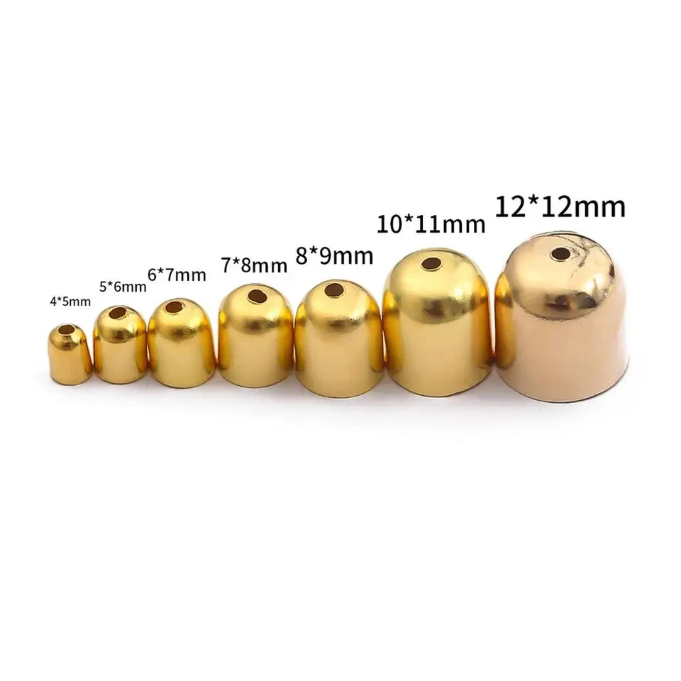 Обжимные фурнитура с кисточками разных размеров для кожаных шнуров ювелирных изделий 50–100 шт. - Изображение 4 из 4