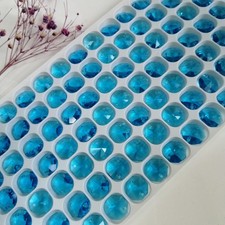 2000pcs 14mm Crystal Octagon Beads Lake Blue 2Holes Chandelier Prisms Decoration