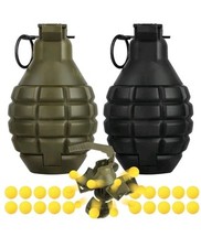 2 Grenade M26A2 Soft Foam Bullets Refill Gel Green Tactical CS Battle Game Toy