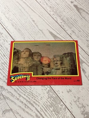 Superman II Movie 1980 Trading Card #48 Changing the Face of the World DC Comics