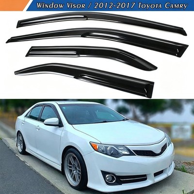 For 2012-2017 Toyota Camry JDM 3D Wavy Mugen Style Window Visors Rain Guards US