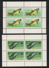 Freshwater Fish 2 MSs GDR 1987 MNH SG#E2802-E2803 MI#3096