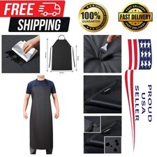 Vinyl Rubber Waterproof Apron, 41.5''Chemical Resistant Apron for Dishwashing...