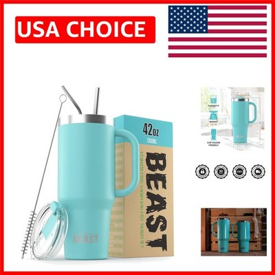 Beast 42 oz Double Wall Travel Mug - Unmatched Insulation and Style in Aqua Blue