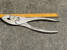 Vintage Ford 6-1/2” Slip Joint Pliers With Screwdriver Handle USA