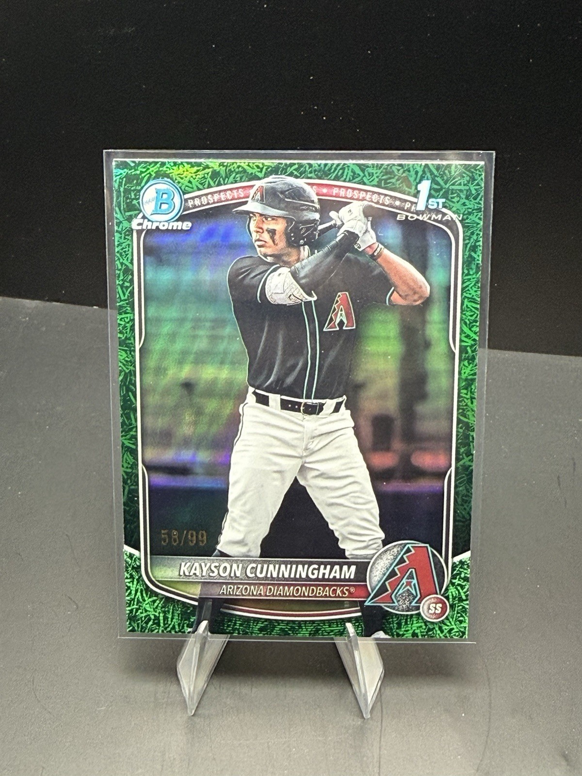 2025 Bowman Draft Kayson Cunningham Chrome 1st Green Grass Refractor /99