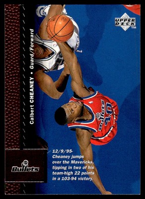 1996 Upper Deck #132 Calbert Cheaney - Washington Bullets