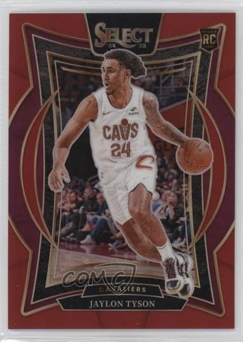 2024-25 Panini Select Concourse Red Prizm 12/199 Jaylon Tyson #77 Rookie RC