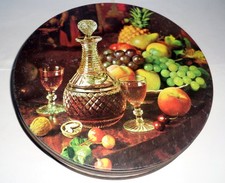 VINTAGE RETRO 1970s CHOCOLATE/TOFFEE/CAKE TIN: 10” DIAMETER