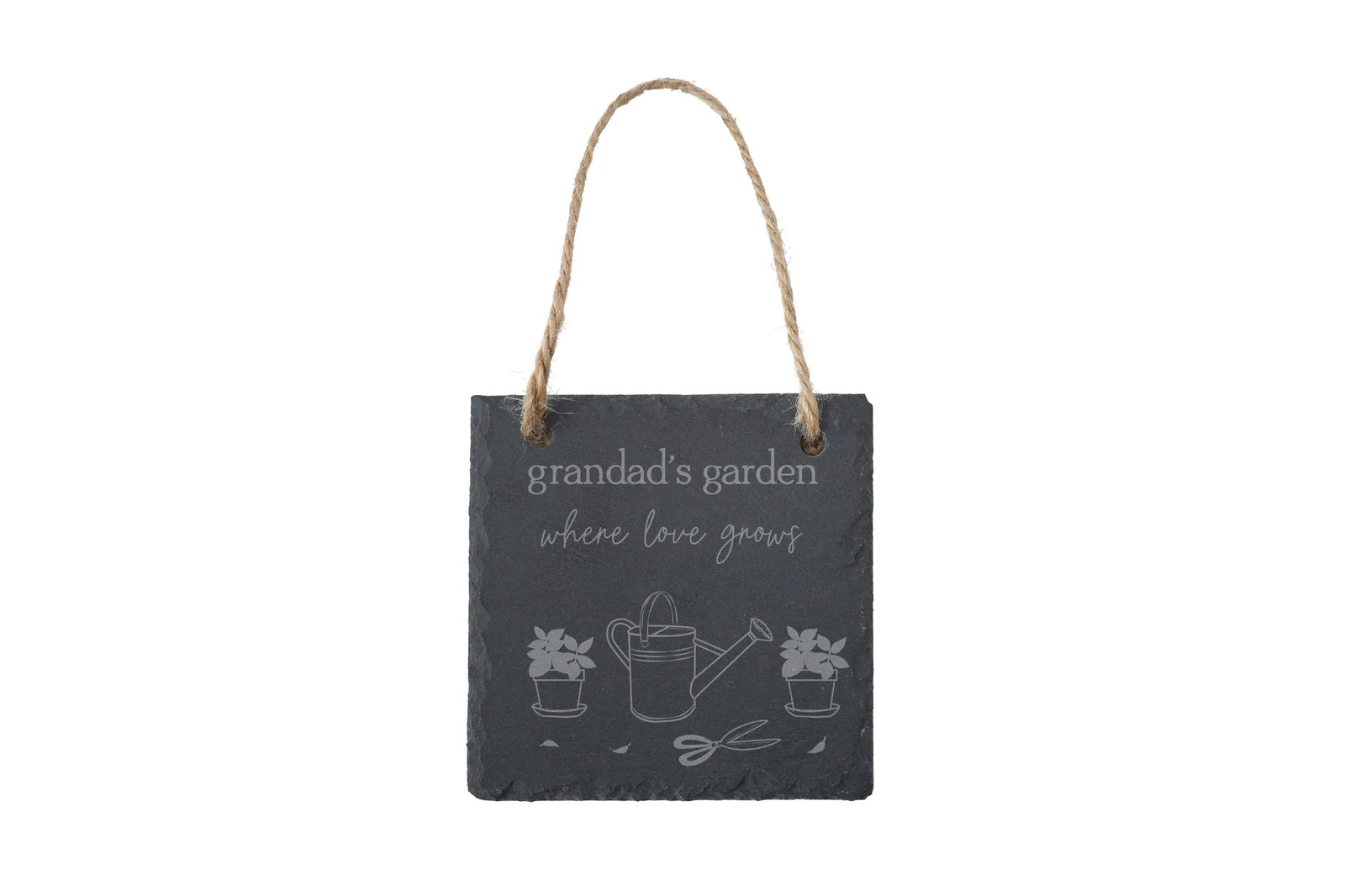 Square Slate Hanger - ‘Grandad’s Garden’ | Rustic Home Decor