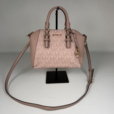 New MICHAEL KORS Ciara Medium Saffiano Messenger Bag Pink Peach