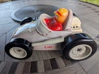 Vintage Coca-Cola COKE Porcelain Race Car Cookie Jar ~Super Nice CONDITION! ~WOW