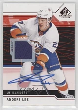 2018-19 Upper Deck SP Game Used Red Auto Jersey Anders Lee #27 Auto v7r
