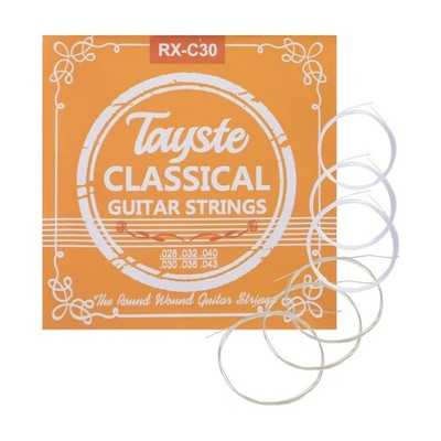 6x Gitarrensaiten für Klassikgitarre Konzertgitarre Nylonsaiten - Tayste RX-C30