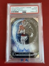 2024 Topps Cosmic Chrome XAVIER WORTHY #XW RC Equinox ON CARD Auto /75 PSA 10 SP