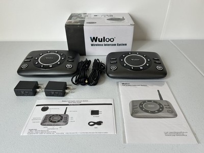 Wuloo S600-P2 Black Gray Full Duplex Two Way Wireless Intercom System 2 Pack