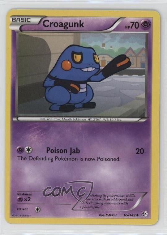 Croagunk Pokemon Black & White Boundaries Crossed #65
