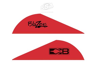 24 x Bohning Blazer Vanes 2 Zoll Pfeilfedern Pfeilbau Kunststoff Rot