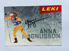 oryginalna podpisana karta z autografem Olimpia 2026 - biathlon - Anna Magnusson