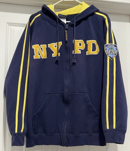 Officially Licensed NYPD Sz XL Hoodie Sweatshirt Jacket Full Zip New York Police