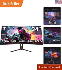34'' Curved Ultrawide Gaming Monitor, 21:9, 3440x1440p 165Hz 1ms, 1500R Curve...