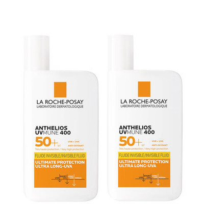 La Roche-Posay Anthelios UVMune 400 Invisible Fluid LSF 50+ Sonnencreme Duo